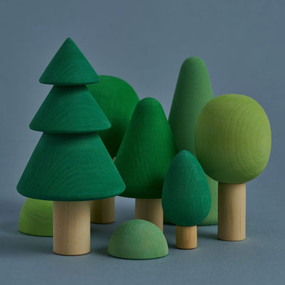 Handmade Wooden Forest Set