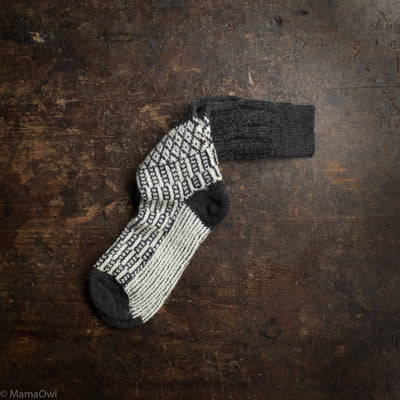 Adults Wool Nordic Socks - Anthracite/Natural