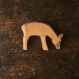 Handcrafted Wooden Eating Large Red Deer