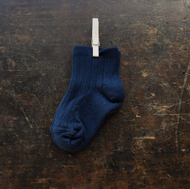 Baby & Kids Cotton Short Socks - Navy