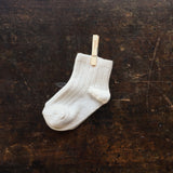 Baby & Kids Cotton Short Socks - Cream