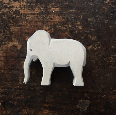 Handcrafted Wooden Large Female Elephant