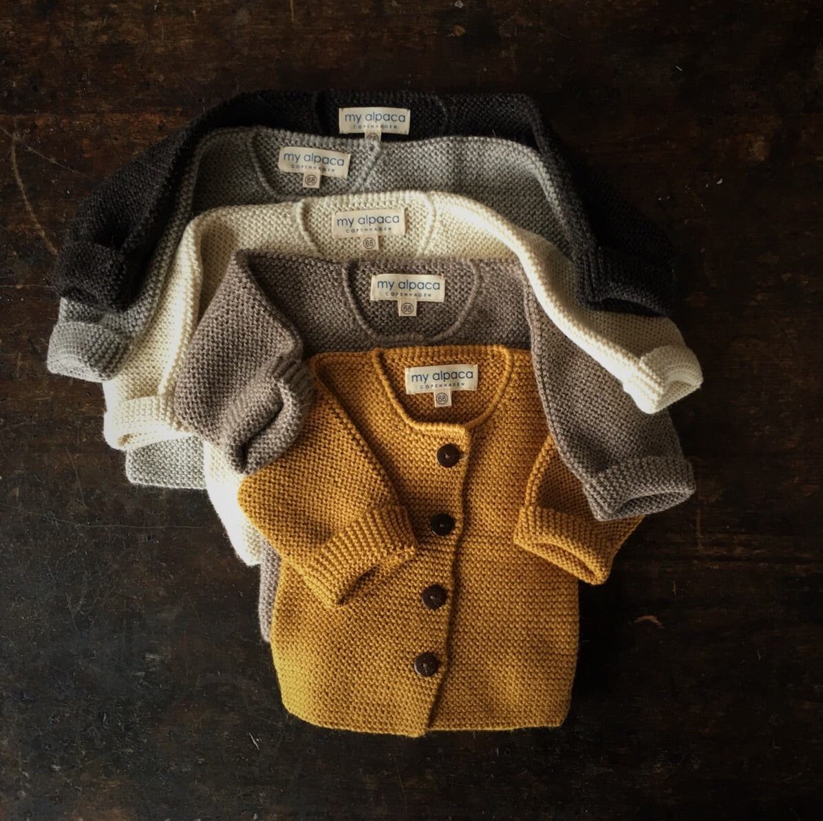 Baby Handknit Alpaca Cardigan - Light Grey – MamaOwl