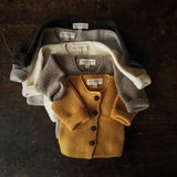 Baby Hand Knit Alpaca Cardigan - Light Grey