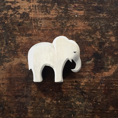 Handcrafted Wooden Small Eating Baby Elephant