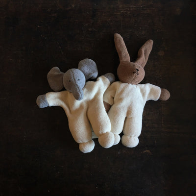 Handmade Cotton/Wool Soft Elephant or Rabbit
