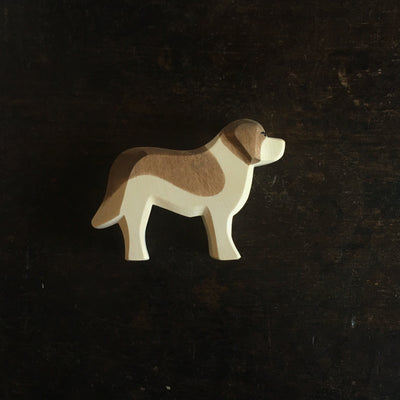 Handcrafted Wooden St Bernard Dog