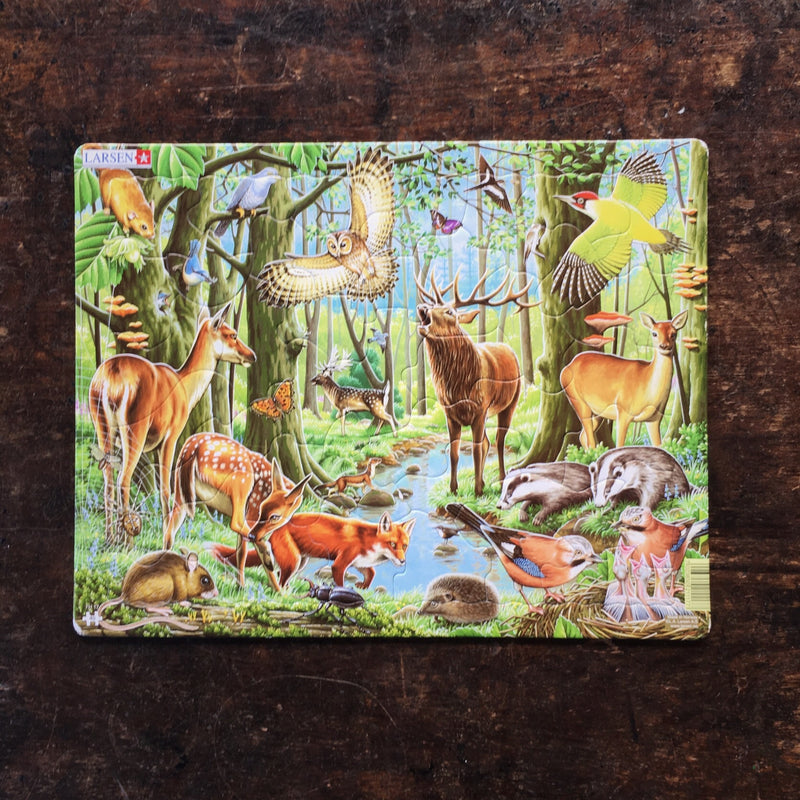 Thick Cardboard Puzzle 40 pieces - Wildlife of the European Forest