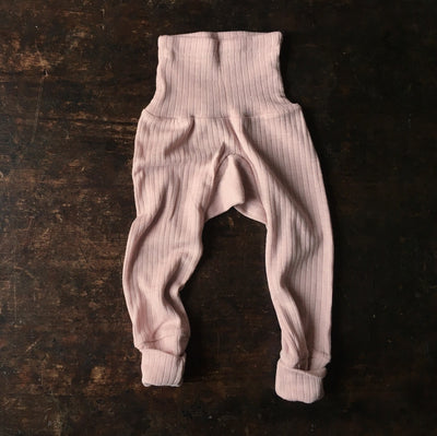 Baby Merino Wool/Cotton/Silk Pants - Pale Pink