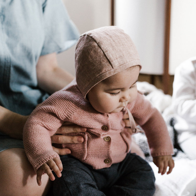 Linen Bonnet - Blush