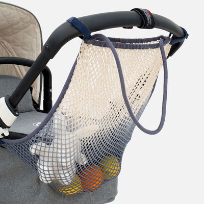 Cotton Stroller Net - Dip Dye Grey