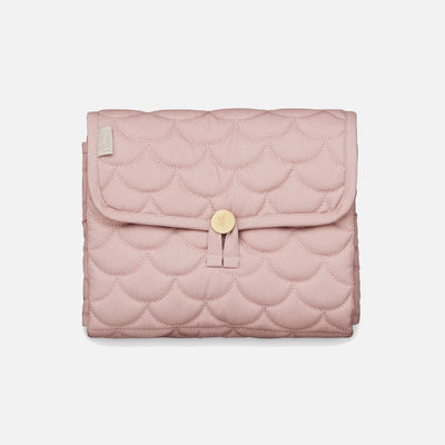 Cotton Quilted Changing Mat - Soft Rose