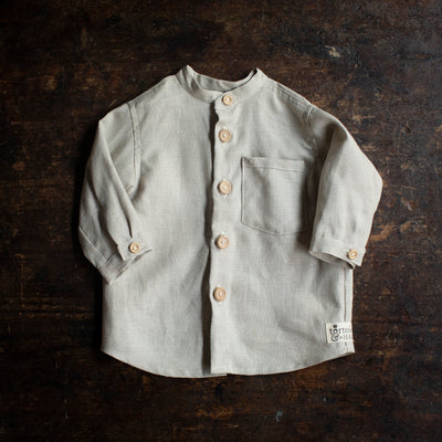 Linen Henley Shirt - Natural
