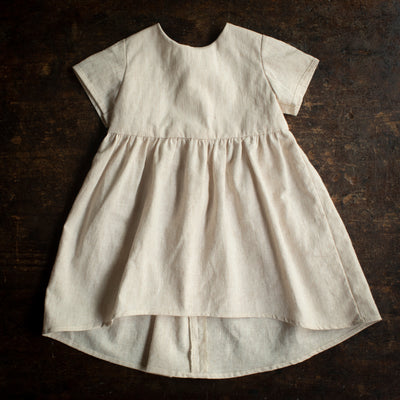 Hemp/Cotton Goldilocks Dress - Ivory Stripe
