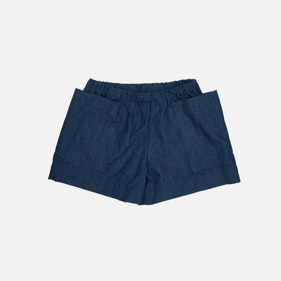 Cotton Pocket Shorts - Chambray