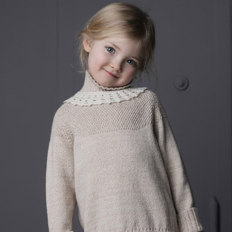 Baby & Kids Alpaca/Merino Wool Sailor Sweater - Cream Twist