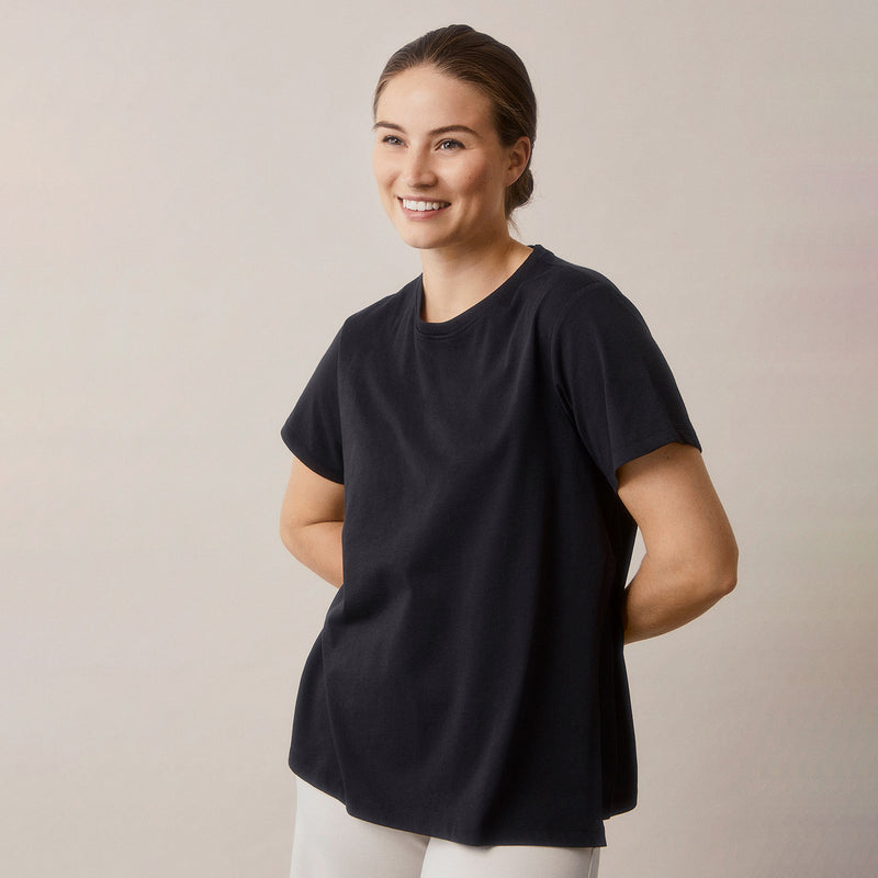 Cotton Maternity Tee - Black