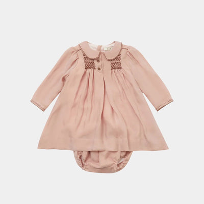 Aspen Smocked Baby Dress - Pink