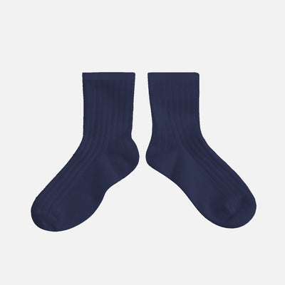 Adult's Cotton Short Socks - Navy