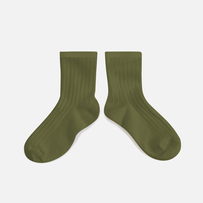 Adults Cotton Short Socks - Olive