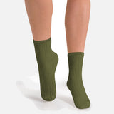 Adults Cotton Short Socks - Olive