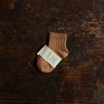 Babies & Kids Cotton Short Socks - Caramel