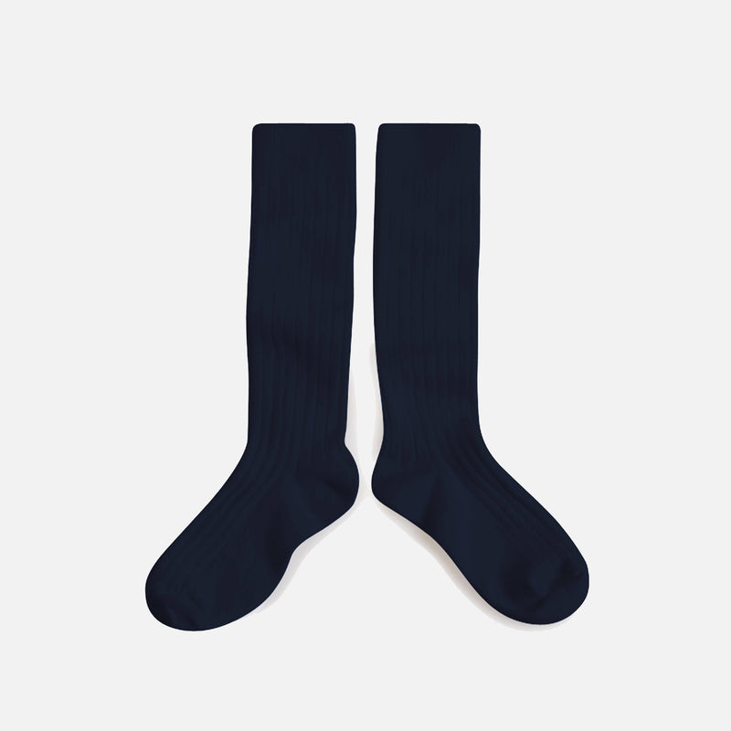 Baby & Kids Cotton Knee Socks - Navy