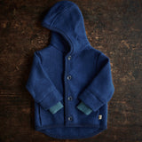 Baby & Kids Boiled Merino Wool Jacket - Navy