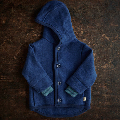 Baby & Kids Boiled Merino Wool Jacket - Navy