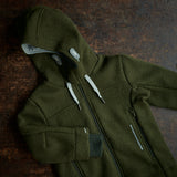 Boiled Merino Wool Outdoor Jacket - Olive