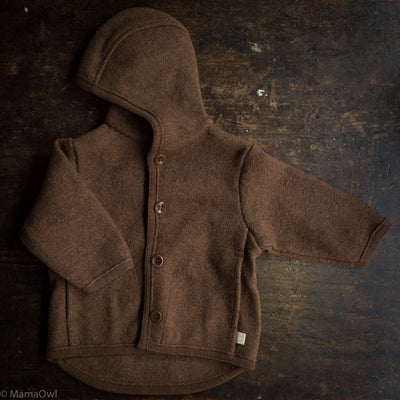 Baby & Kids Boiled Merino Wool Jacket - Old Style - Hazelnut
