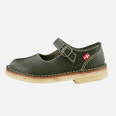Women’s Leather Himmerland Mary Jane Shoes - Green