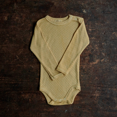 Merino Wool/Silk Pointelle Body - Buttercup