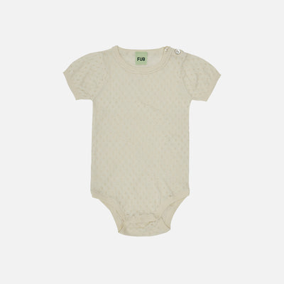 Baby Cotton Pointelle Body - Ecru