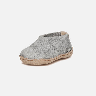 Toddler Felted Wool Slipper Shoe - Grey