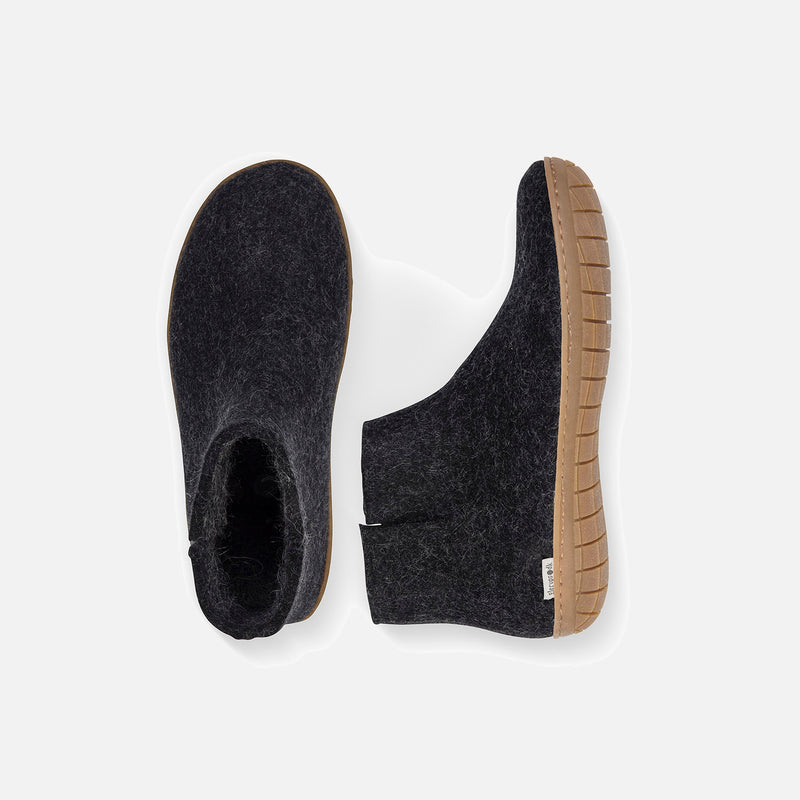 Rubber Sole Slippers Wool Felt Felt Slippers With Rubber Soles