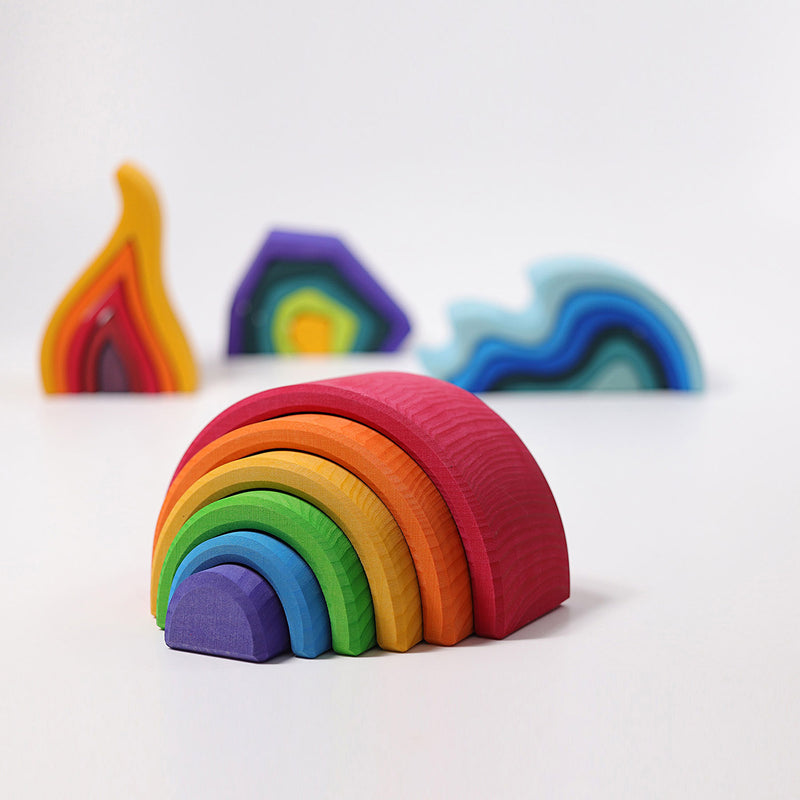 Wooden 6 Piece Rainbow - Colourful