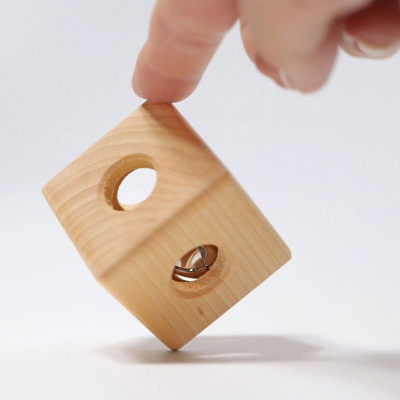 Wooden Cube Rattle - Natural