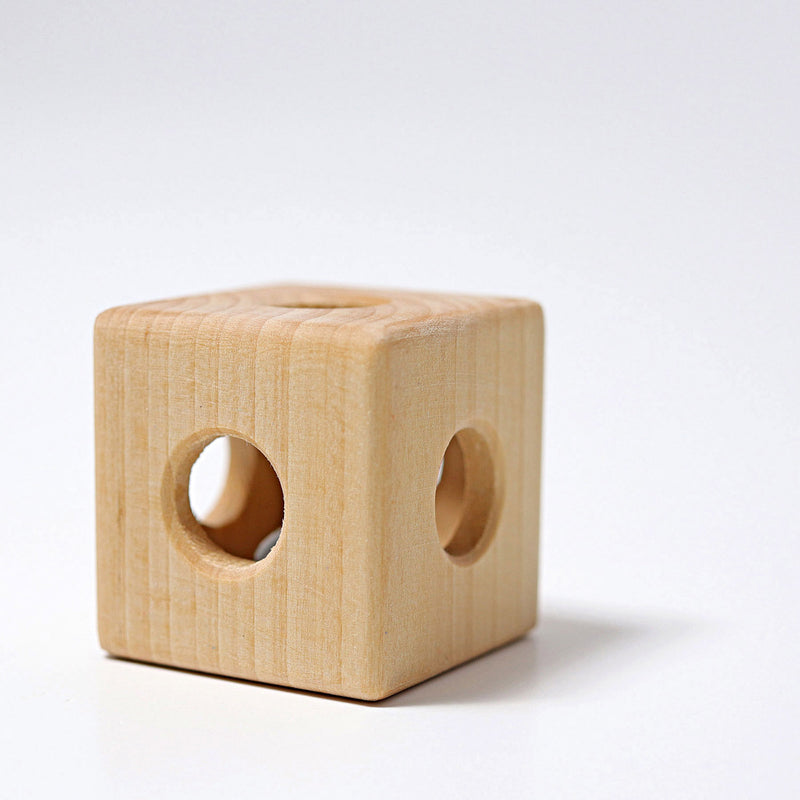 Wooden Cube Rattle - Natural