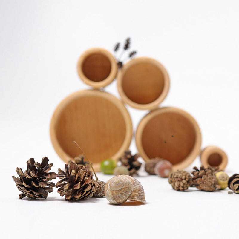 Wooden set of small bowls - Natural