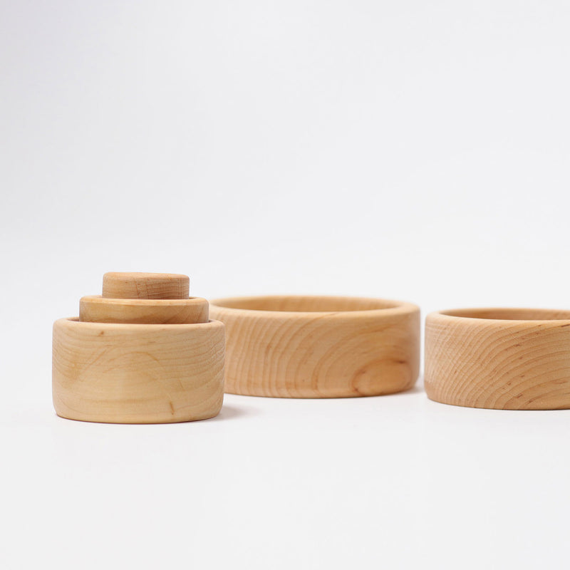 Wooden set of small bowls - Natural