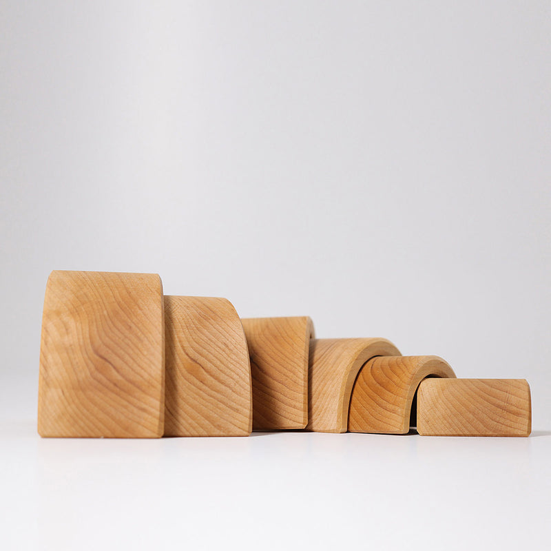 Wooden 6 Piece rainbow - Natural