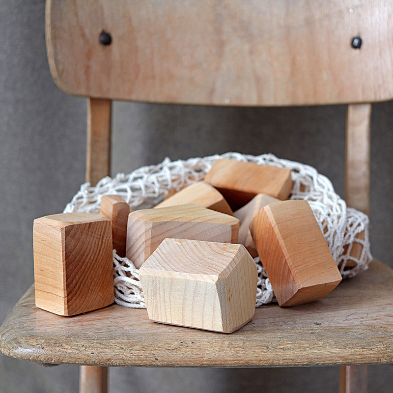 Wooden Waldorf Building Blocks - Natural