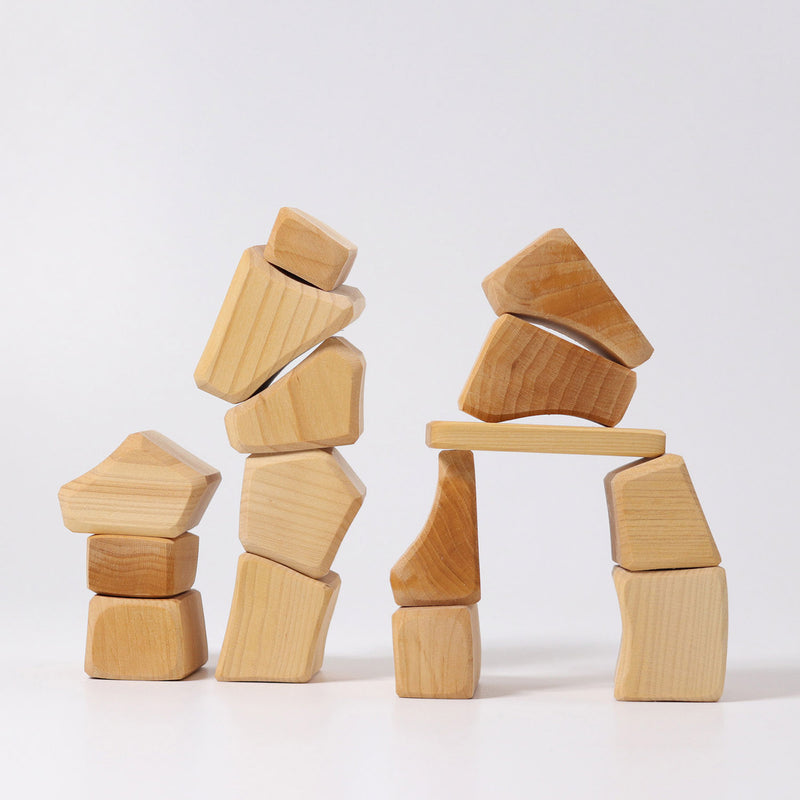 Wooden Waldorf Building Blocks - Natural