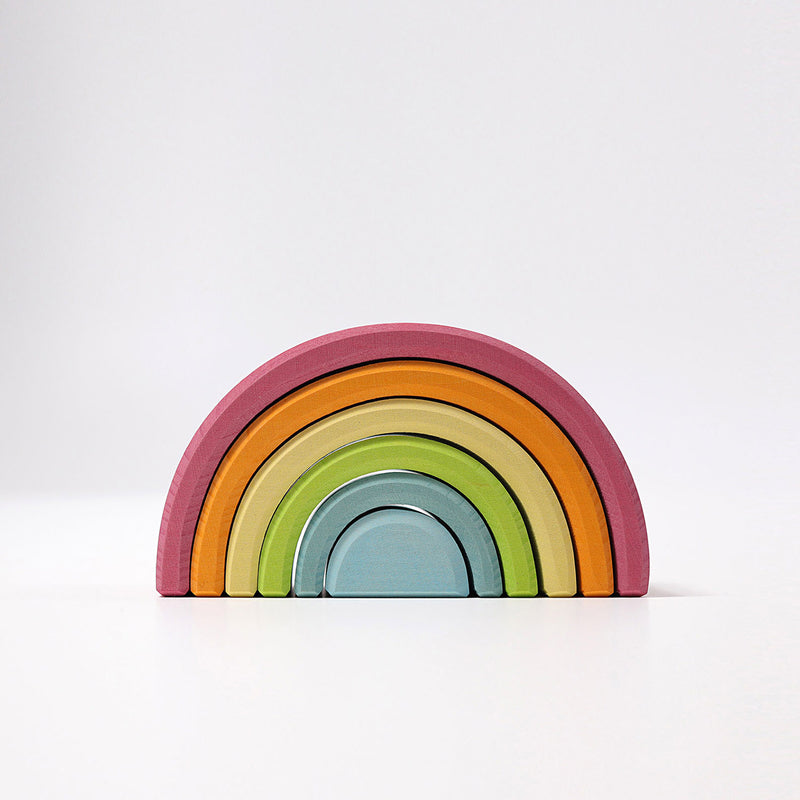 Wooden 6 Piece Rainbow - Pastel