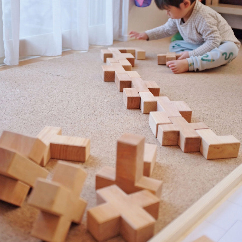 Wooden Building Set Stairway - Natural