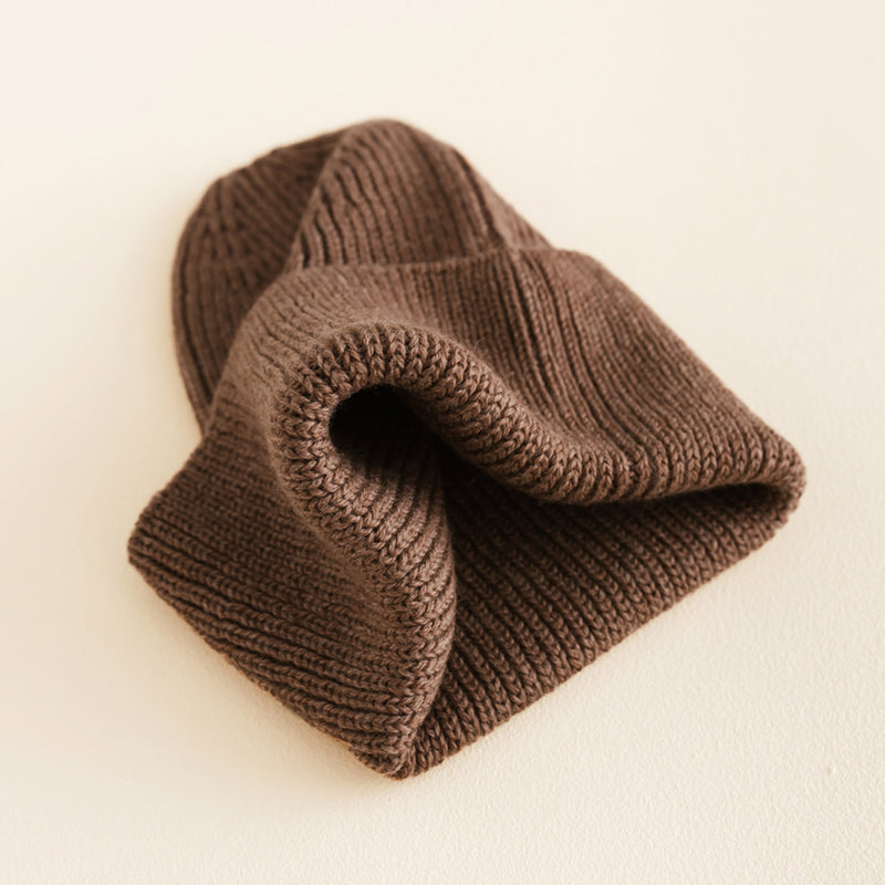 Baby & Kids Merino Wool Fonzie Beanie - Mocha