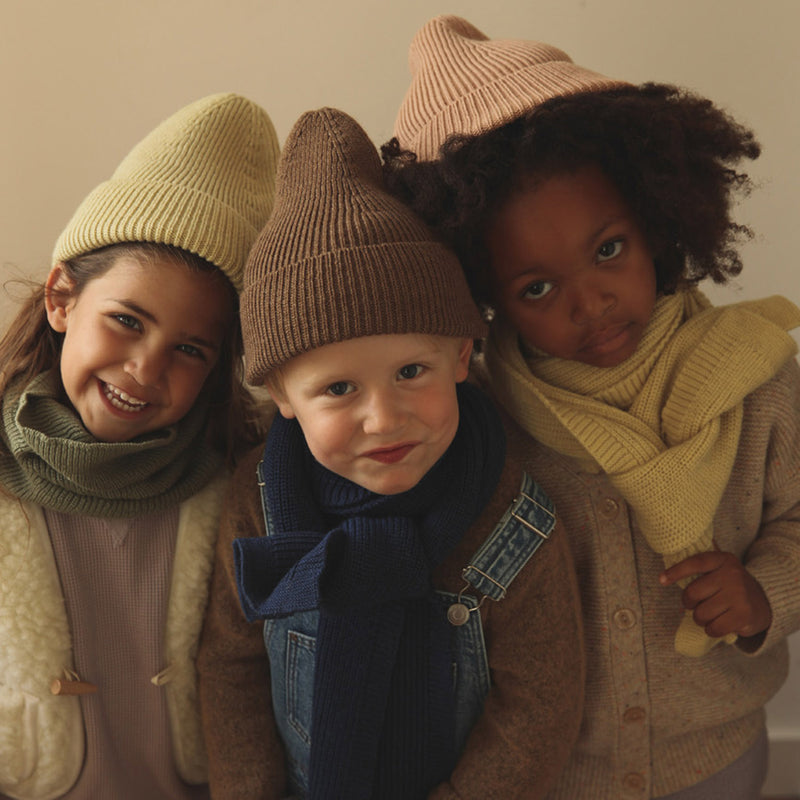 Baby & Kids Merino Wool Fonzie Beanie - Mocha