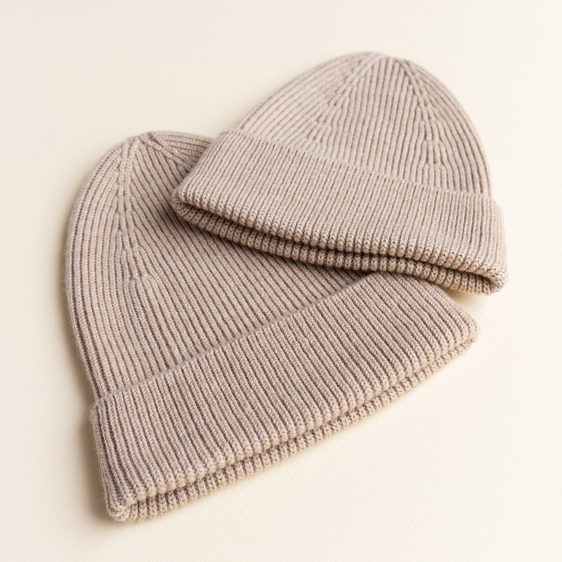Baby & Kids Merino Wool Fonzie Beanie - Sand