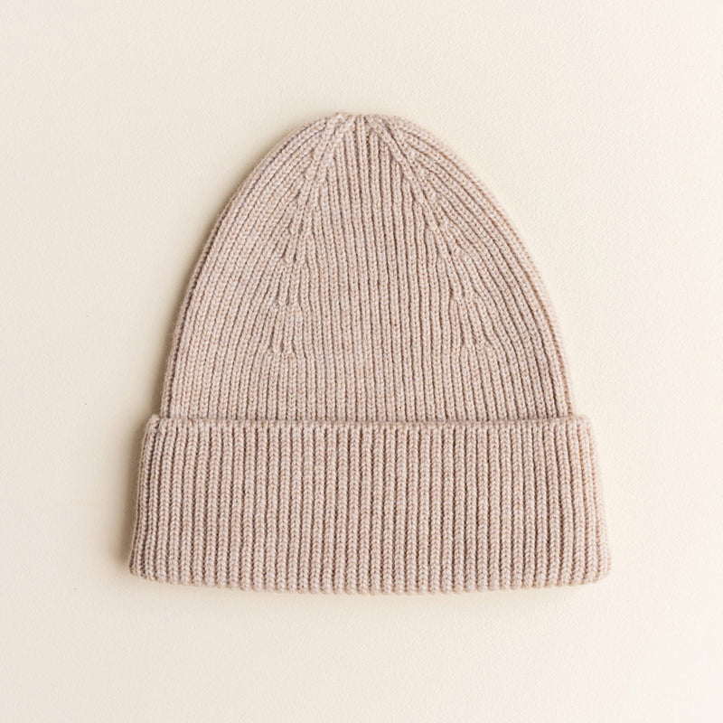 Baby & Kids Merino Wool Fonzie Beanie - Sand